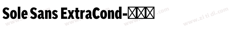 Sole Sans ExtraCond字体转换